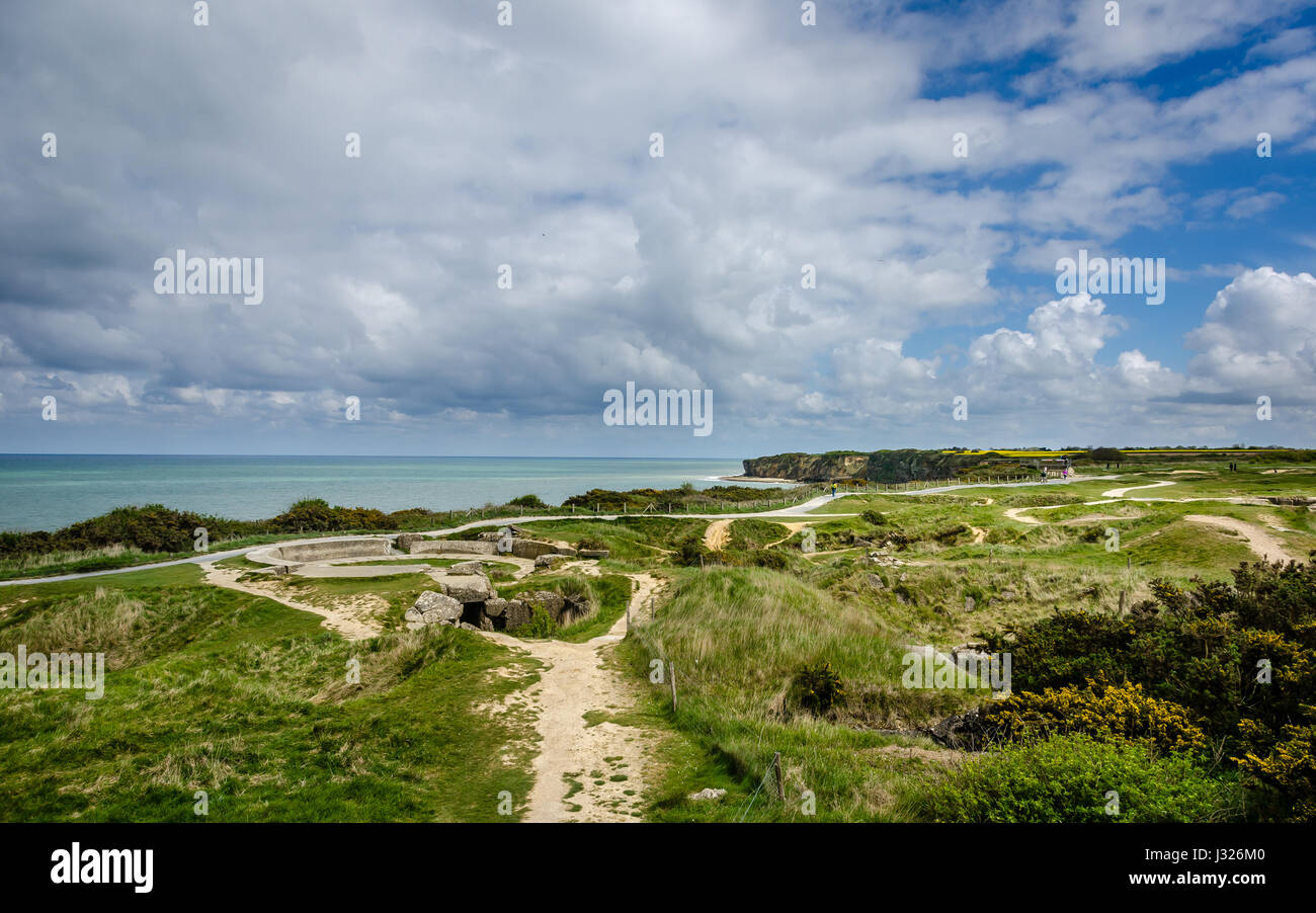 Pointe du Hoc bunkers Stock Photo