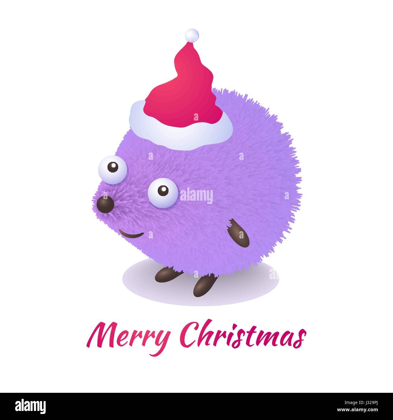 Christmas hedgehog Stock Vector