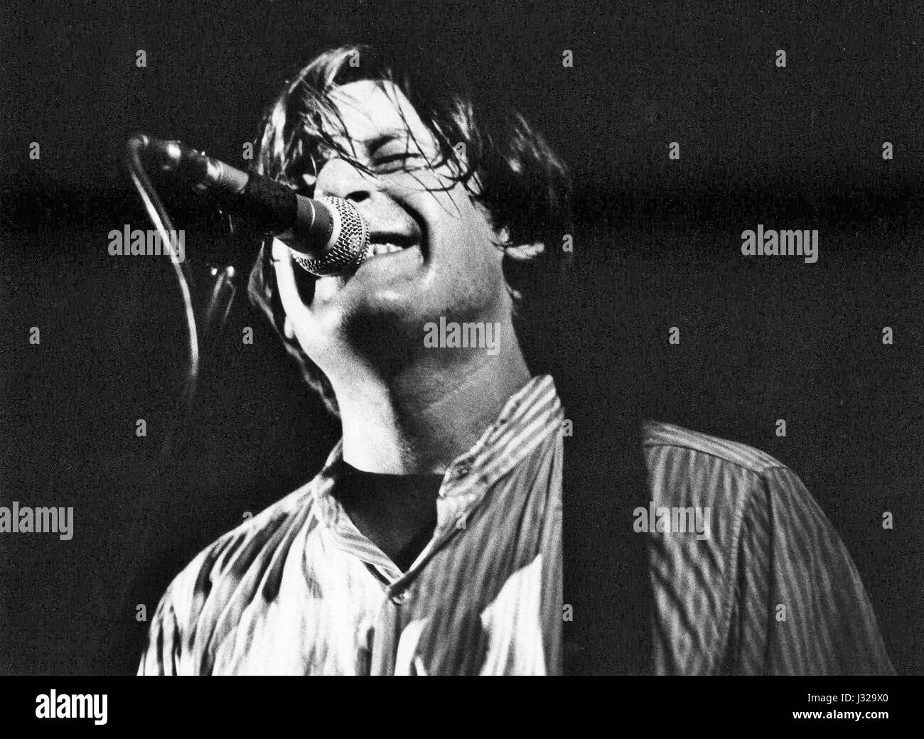 Nick Garvey, singer in British rock band The Motors, performs live on