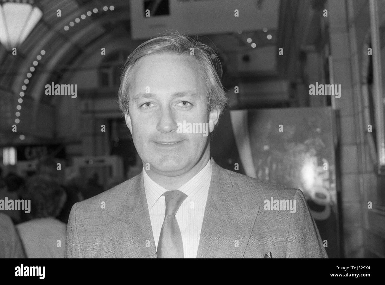 Neil Hamilton, Conservative party Member of Parliament for Tatton, attends the party conference in Blackpool, England on October 10, 1989. Stock Photo