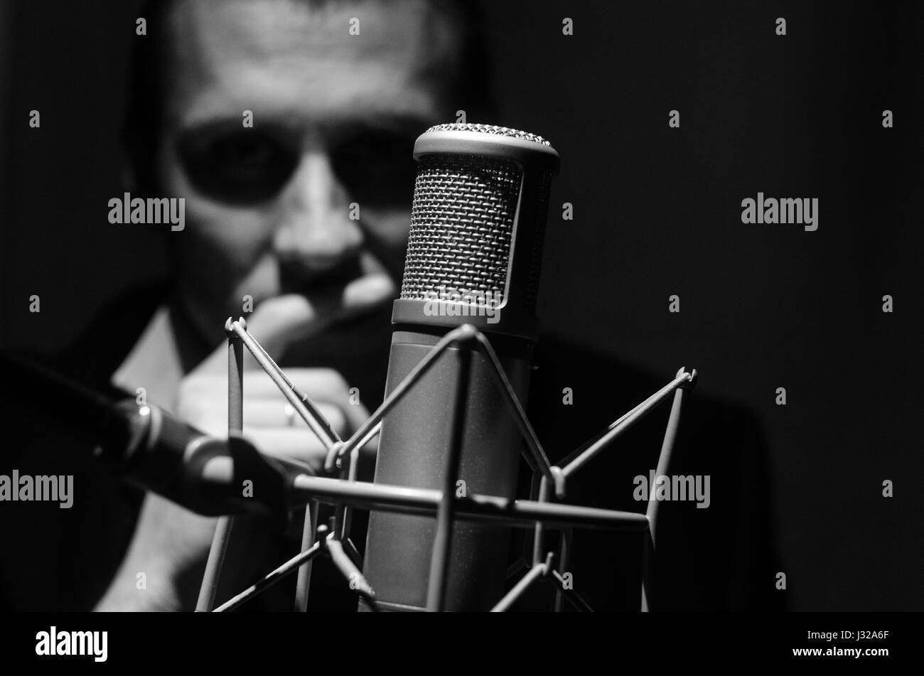 Microphone mouth closeup man hi-res stock photography and images - Alamy