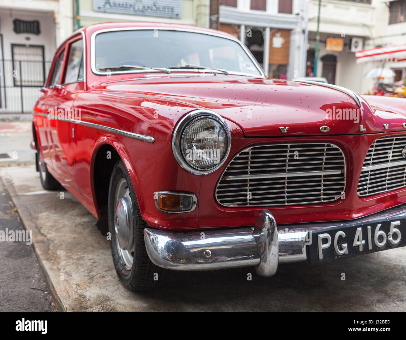 GEORGE TOWN, MALAYSIA - MARCH 22: Volvo Amazon parked on the street of George Town on March 22, 2016 in George Town, Malaysia. Stock Photo