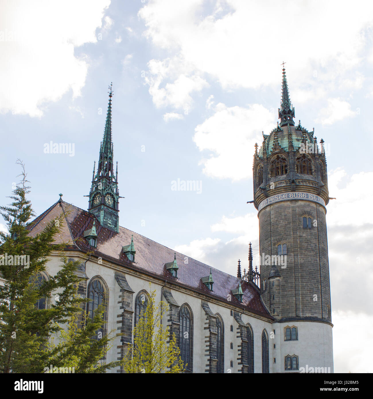 Castle church in wittenberg germany hires stock photography and images