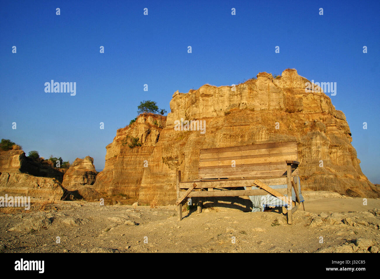 Brown Canyon wich is located in Semarang, Central Java has a beautiful views and stunning rocks formation Stock Photo