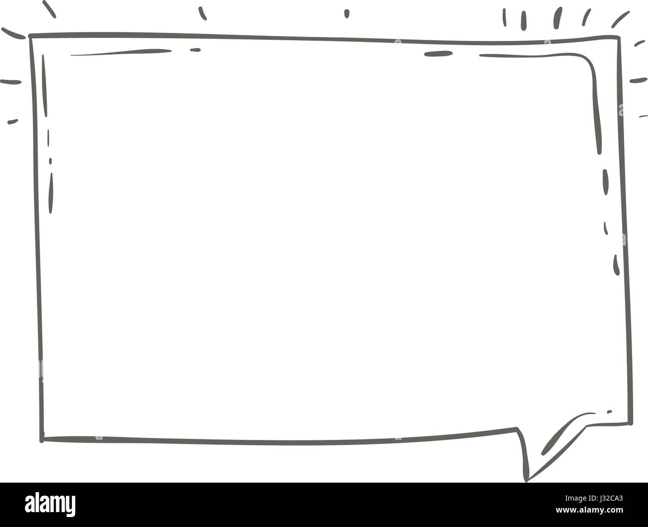 gray hand drawn rectangular speech Stock Vector Image & Art - Alamy