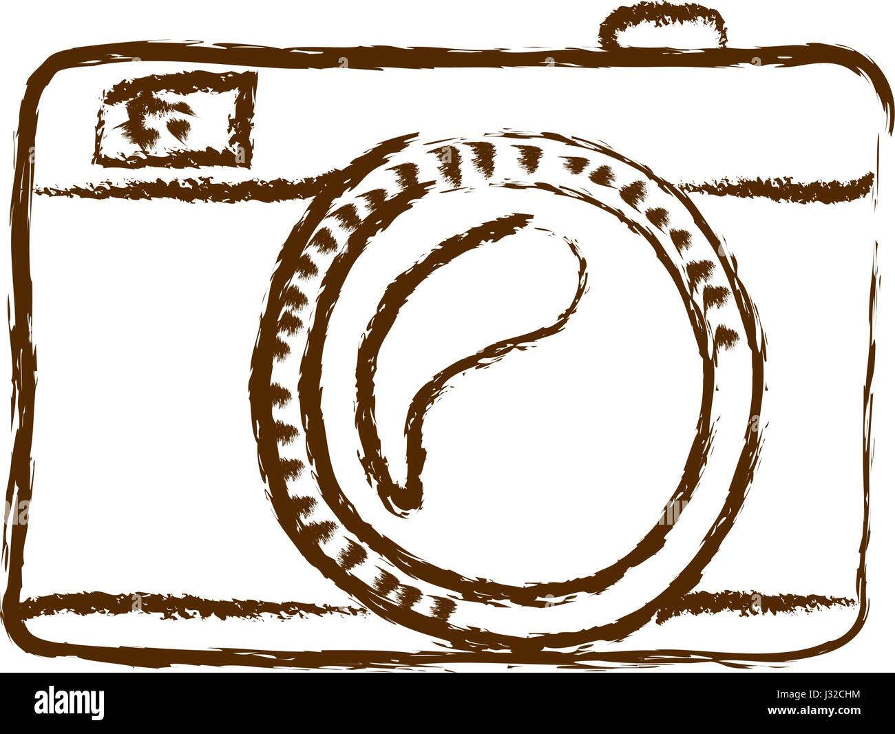 monochrome hand drawn silhouette of analog photo camera Stock Vector ...