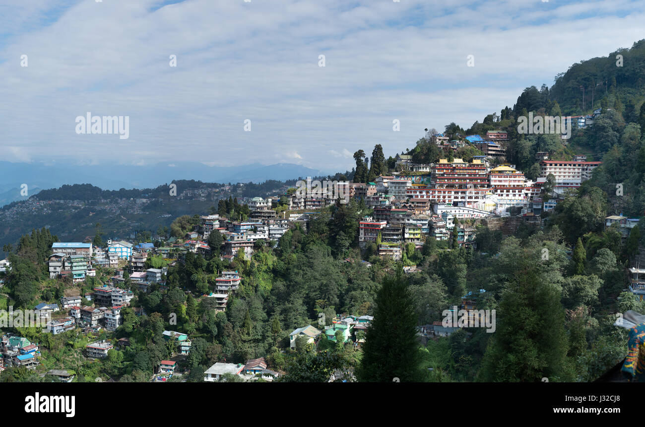 Druk Thupten Sangag Choling Monastery or Dali Monastery located in the middle of Darjeeling hill town Stock Photo