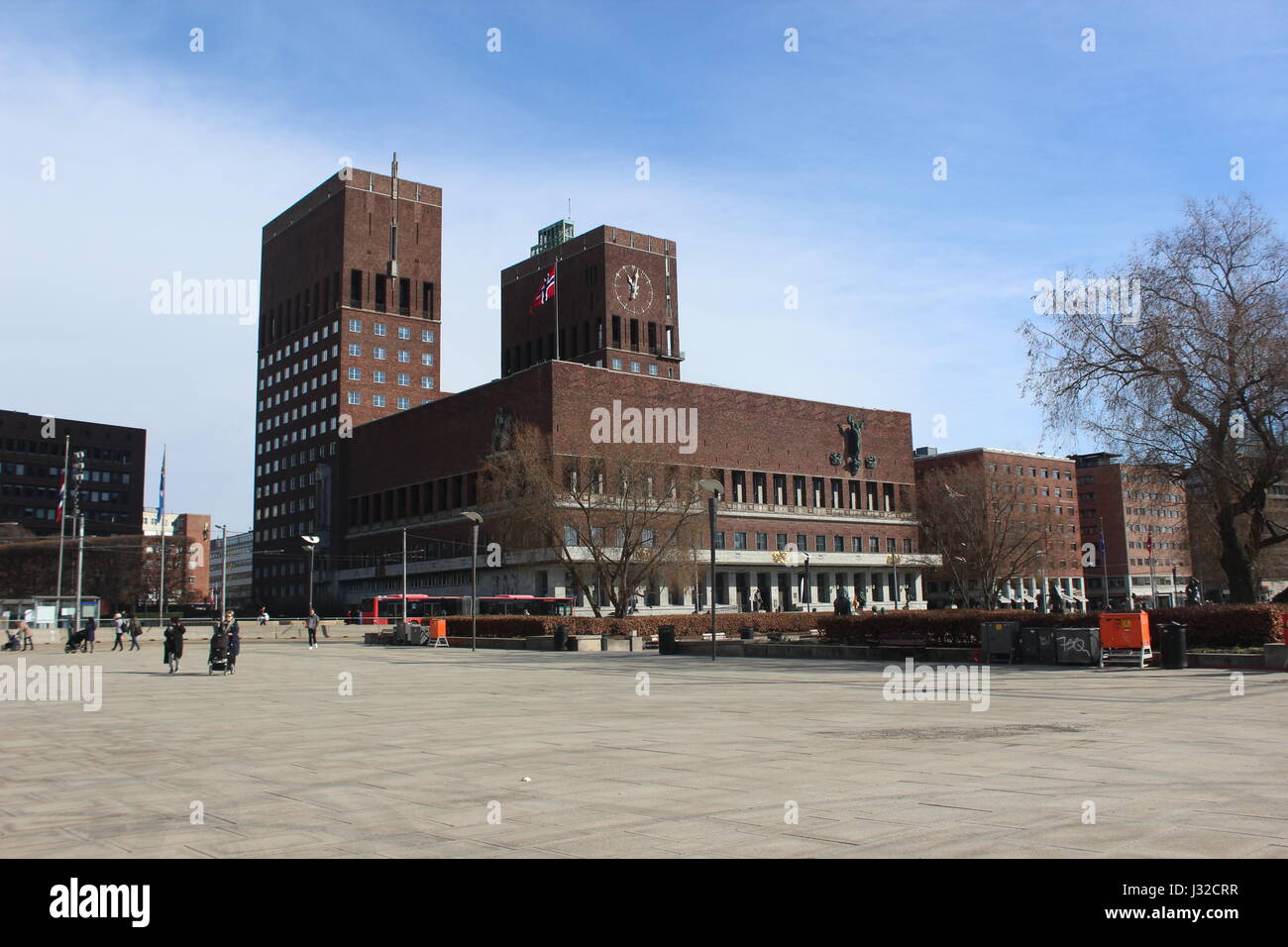 Rådhuset (city hall) in Oslo, Norway Stock Photo