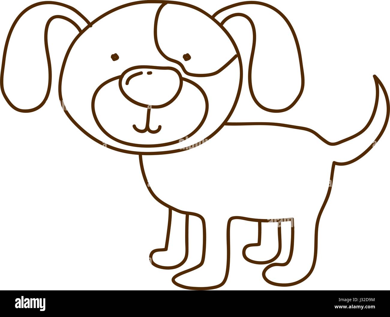 Male brown dog Stock Vector Images - Alamy
