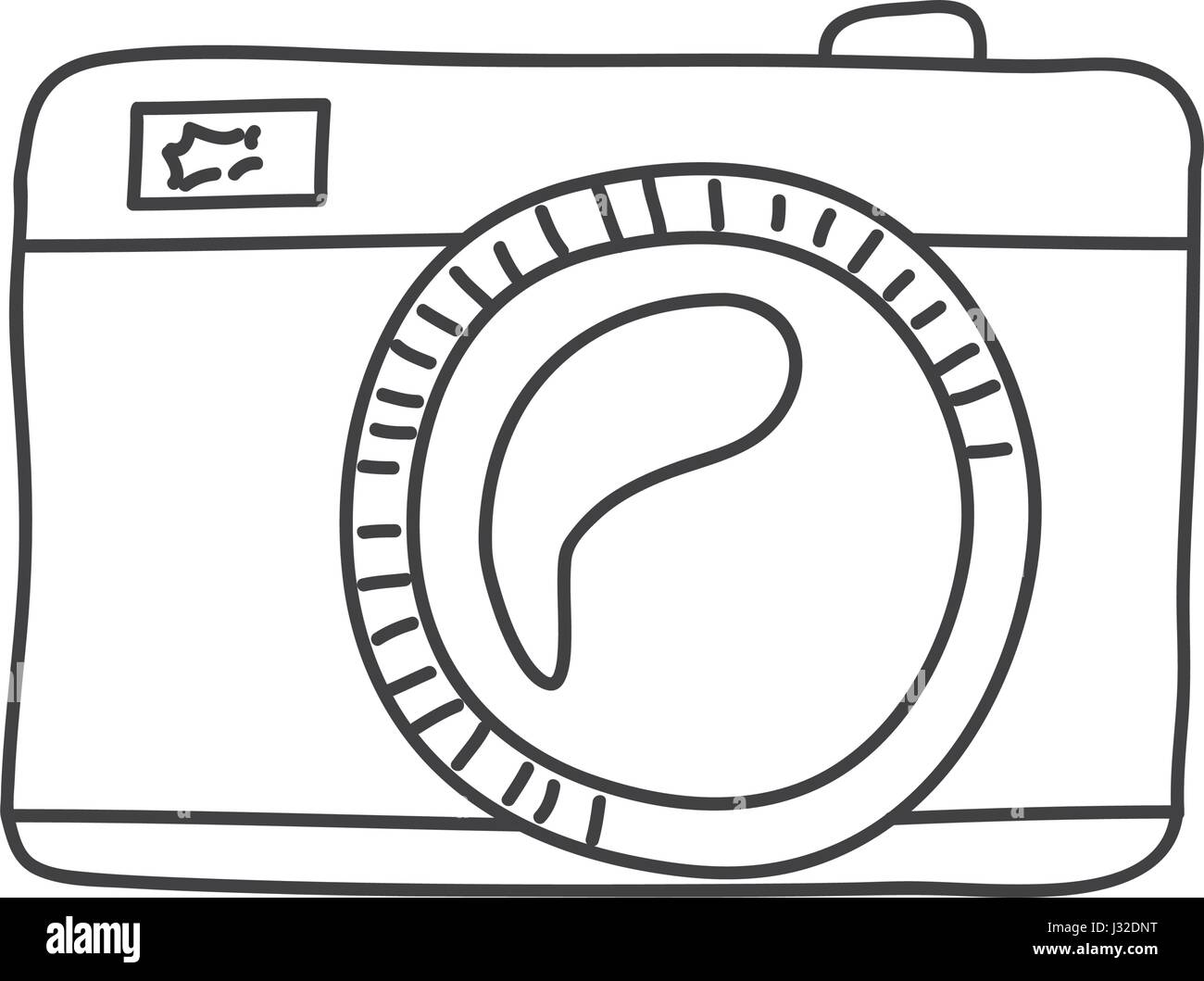 monochrome contour of analog photo camera Stock Vector Image & Art - Alamy