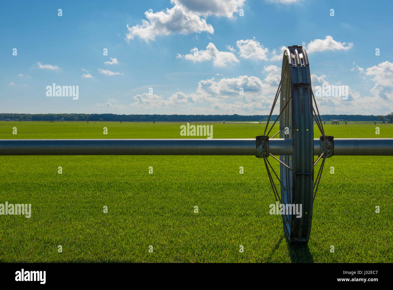 Wheel line irrigation system Stock Photo Alamy