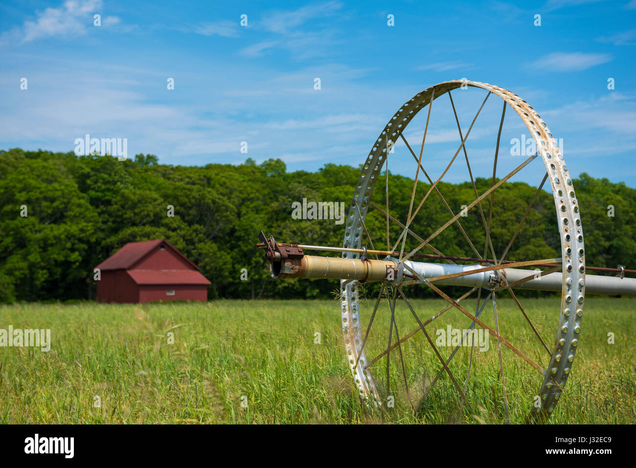 Wheel line irrigation system Stock Photo Alamy
