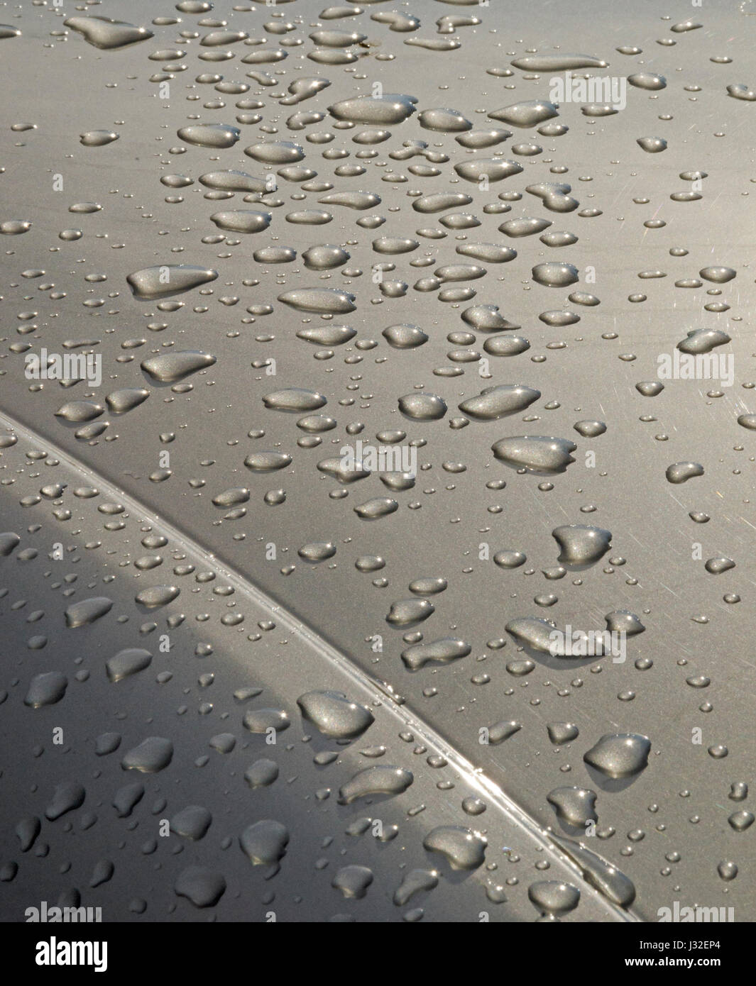 rain drops on car Stock Photo Alamy