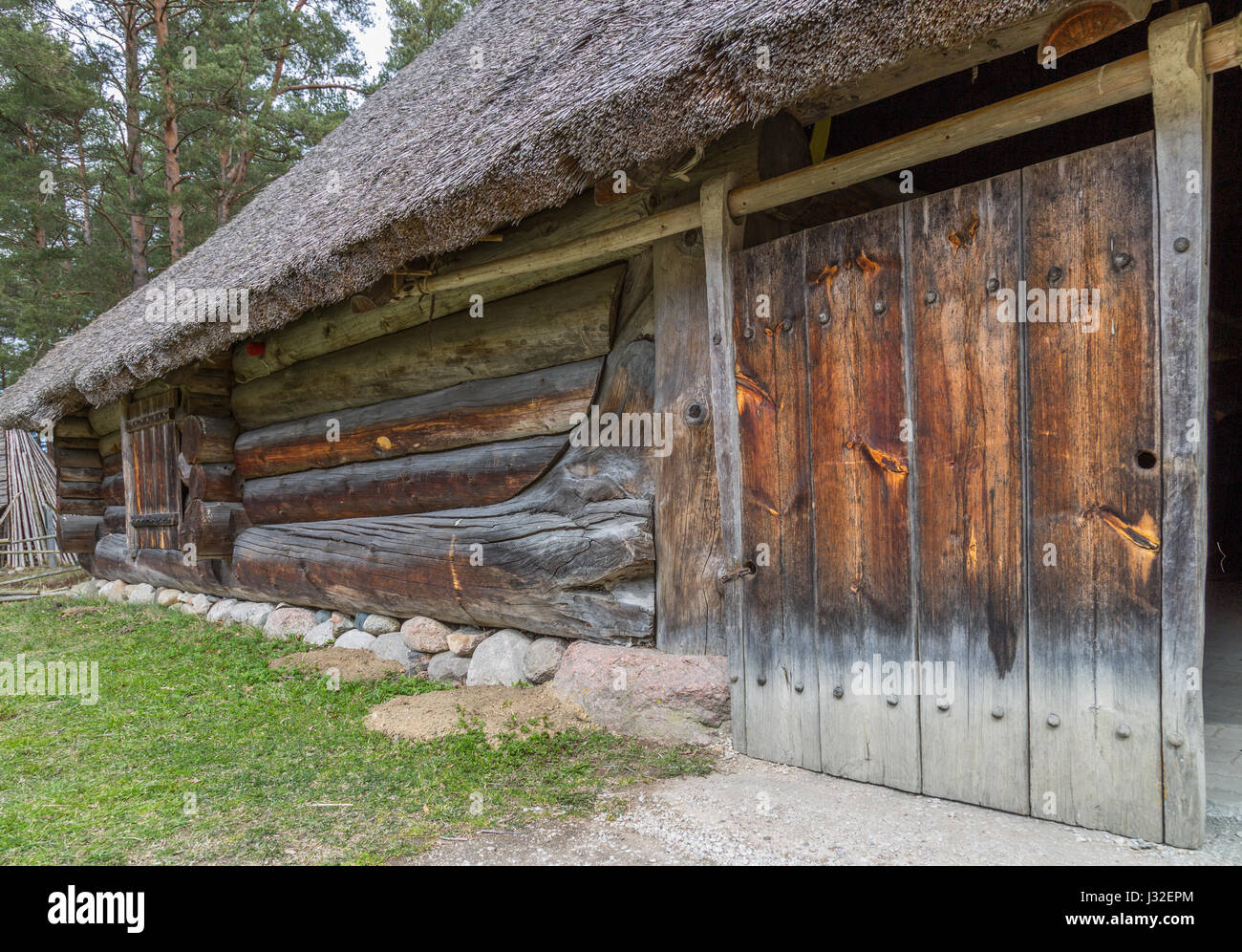 Traditional housing of the indigenous populations of Estonia Stock