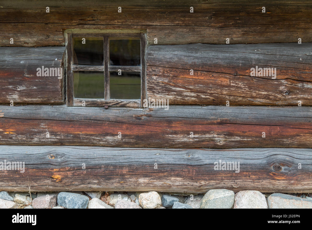 Old Wooden House With Window Stock Photo - Alamy