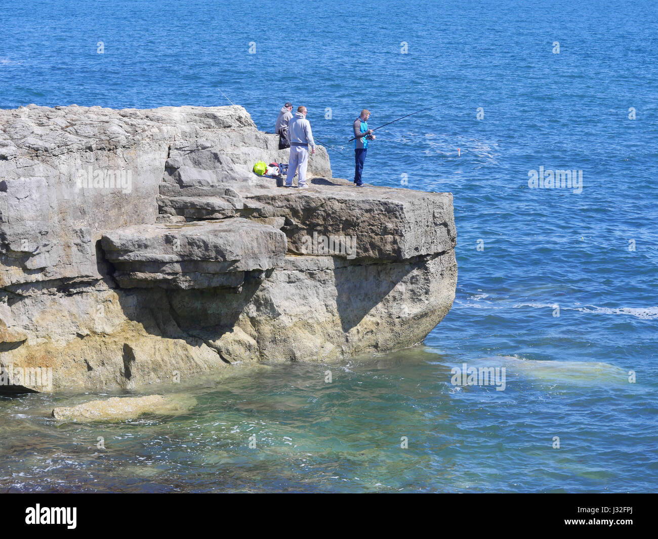 Near the lighthouse on isle of Portland, Dorset Stock Photo