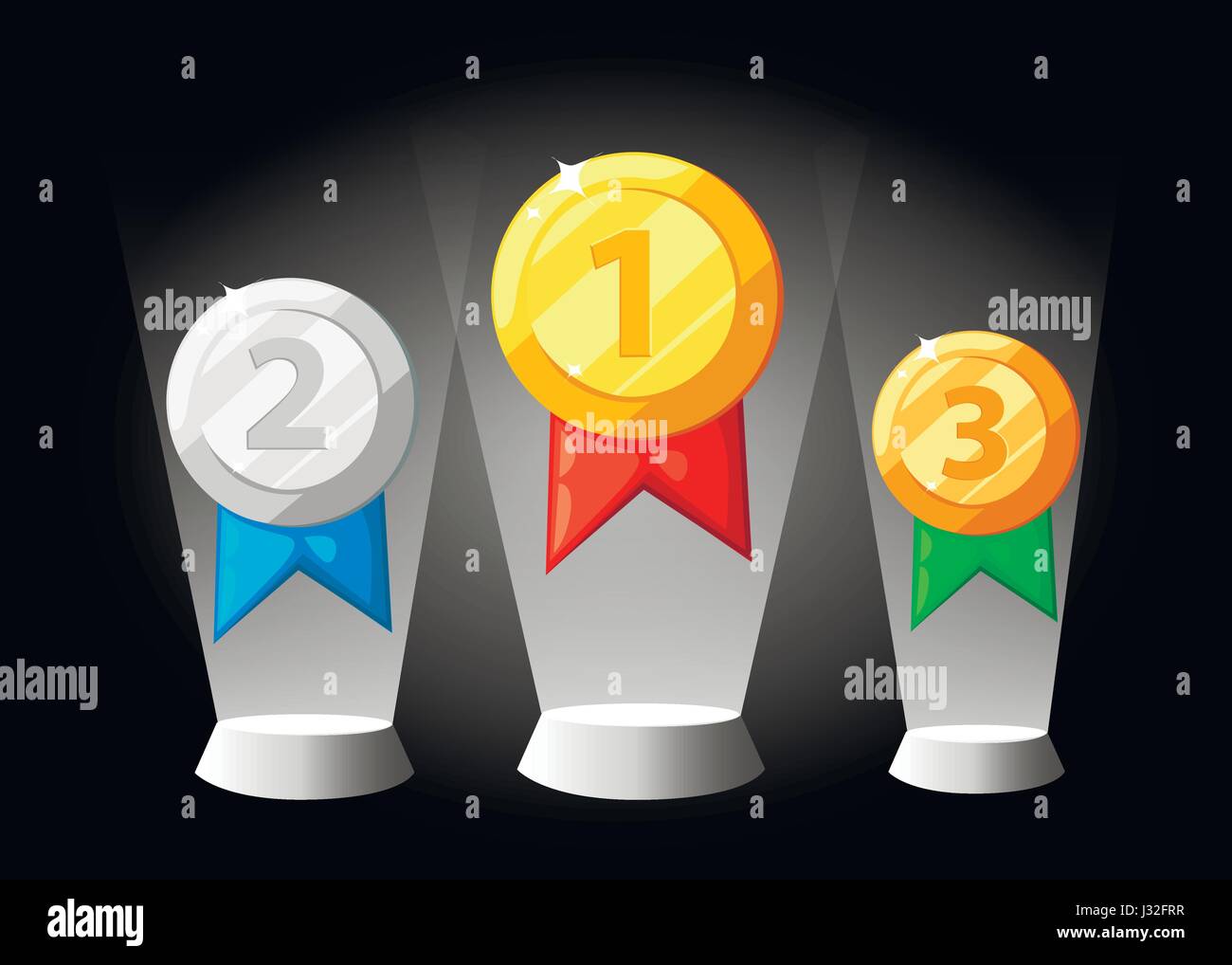Blank gold medal in Stock Vector Images - Alamy