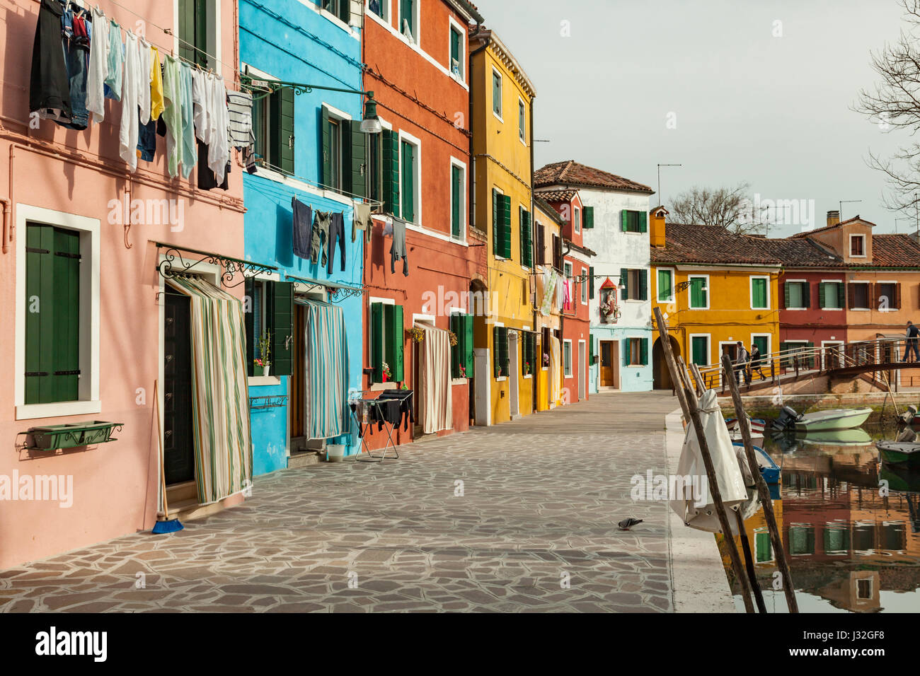 Iconic colourful houses on Burano island in Venice Stock Photo - Alamy
