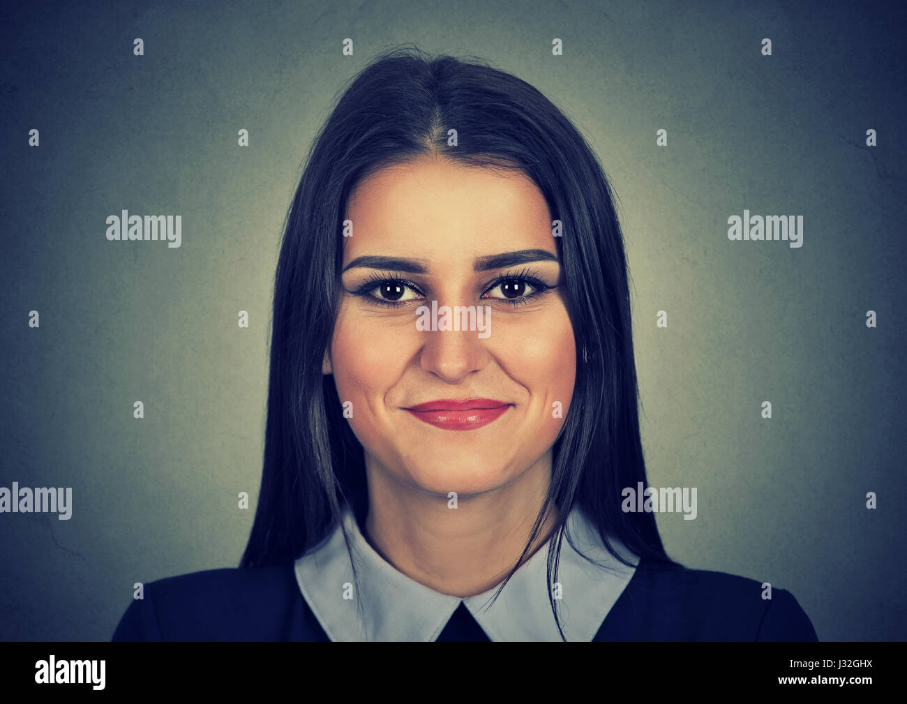 Portrait of a happy young woman Stock Photo - Alamy