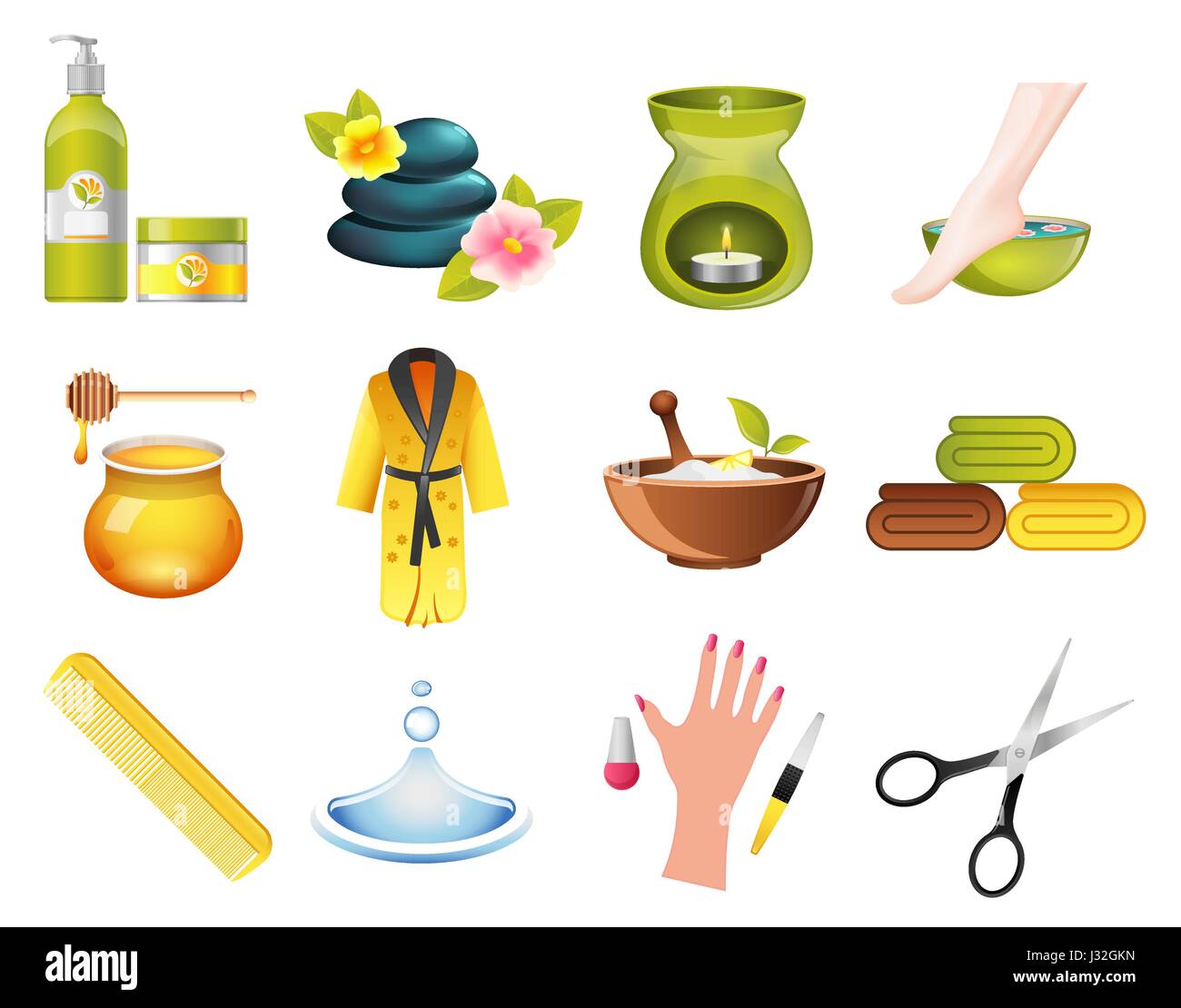 Beauty and Spa Relax Icons Stock Vector