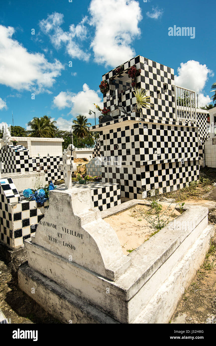 Cemetery at Guadeloupe Stock Photo