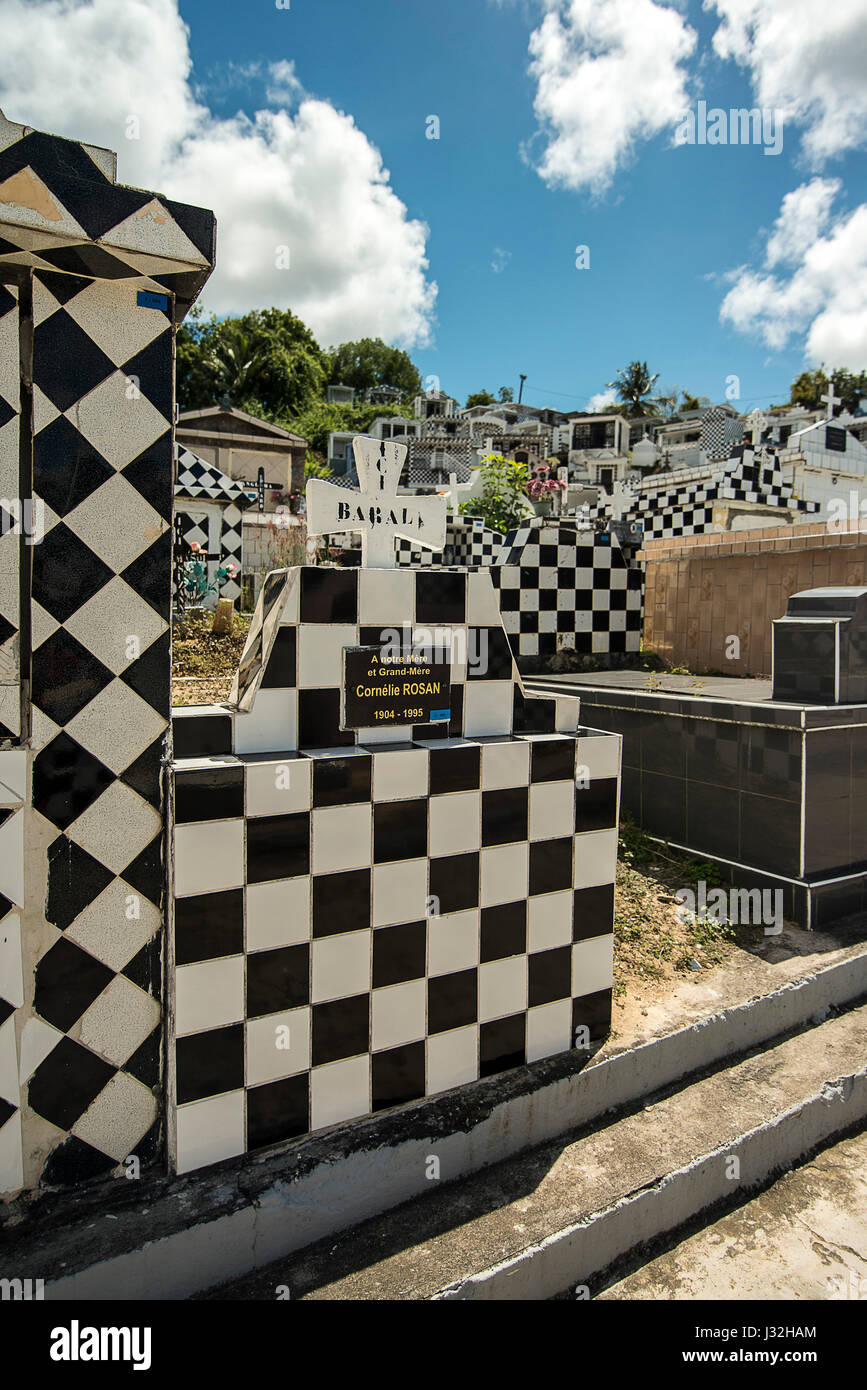 Cemetery at Guadeloupe Stock Photo
