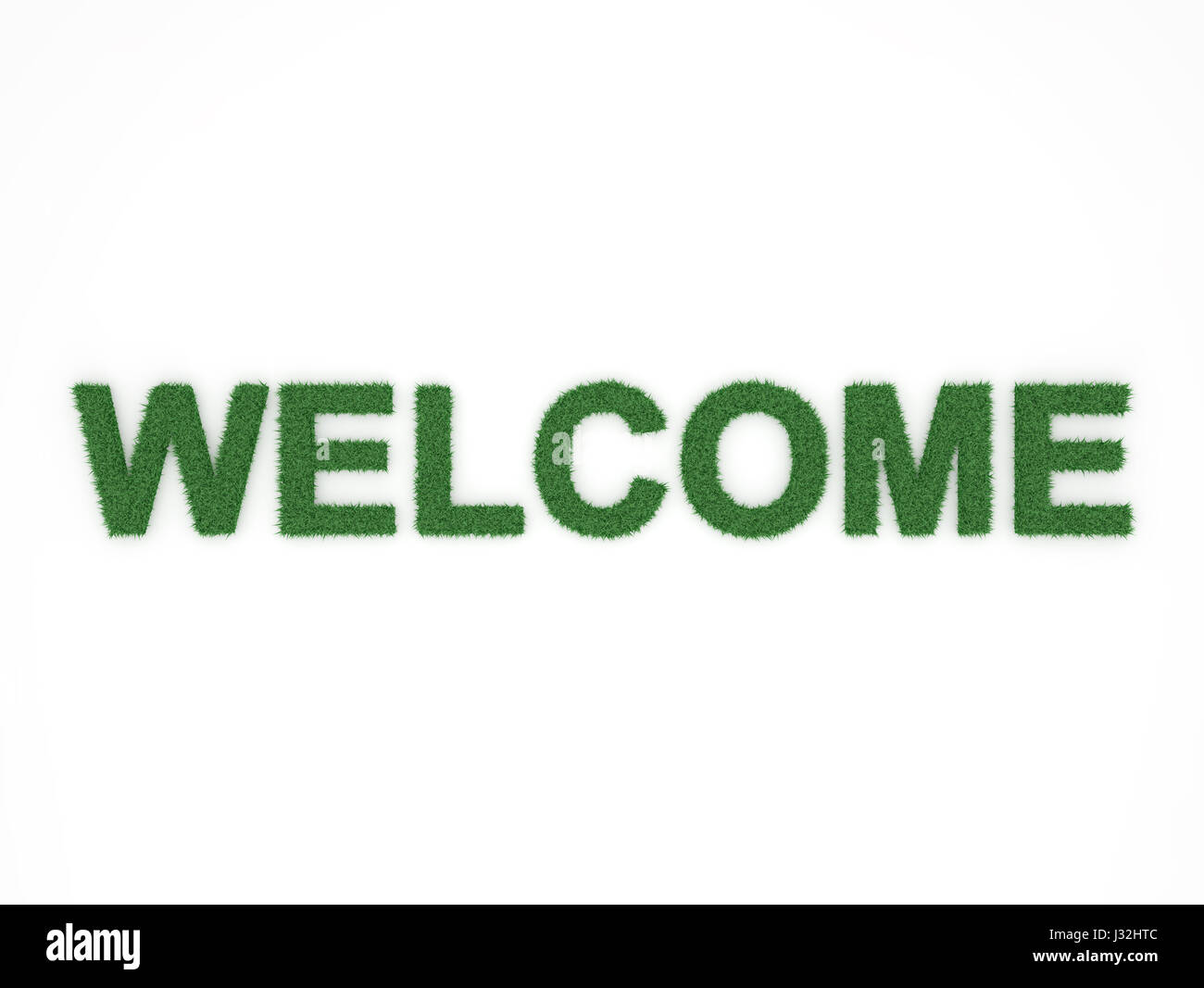 Welcome Grass - 3D Rendered Images Stock Photo