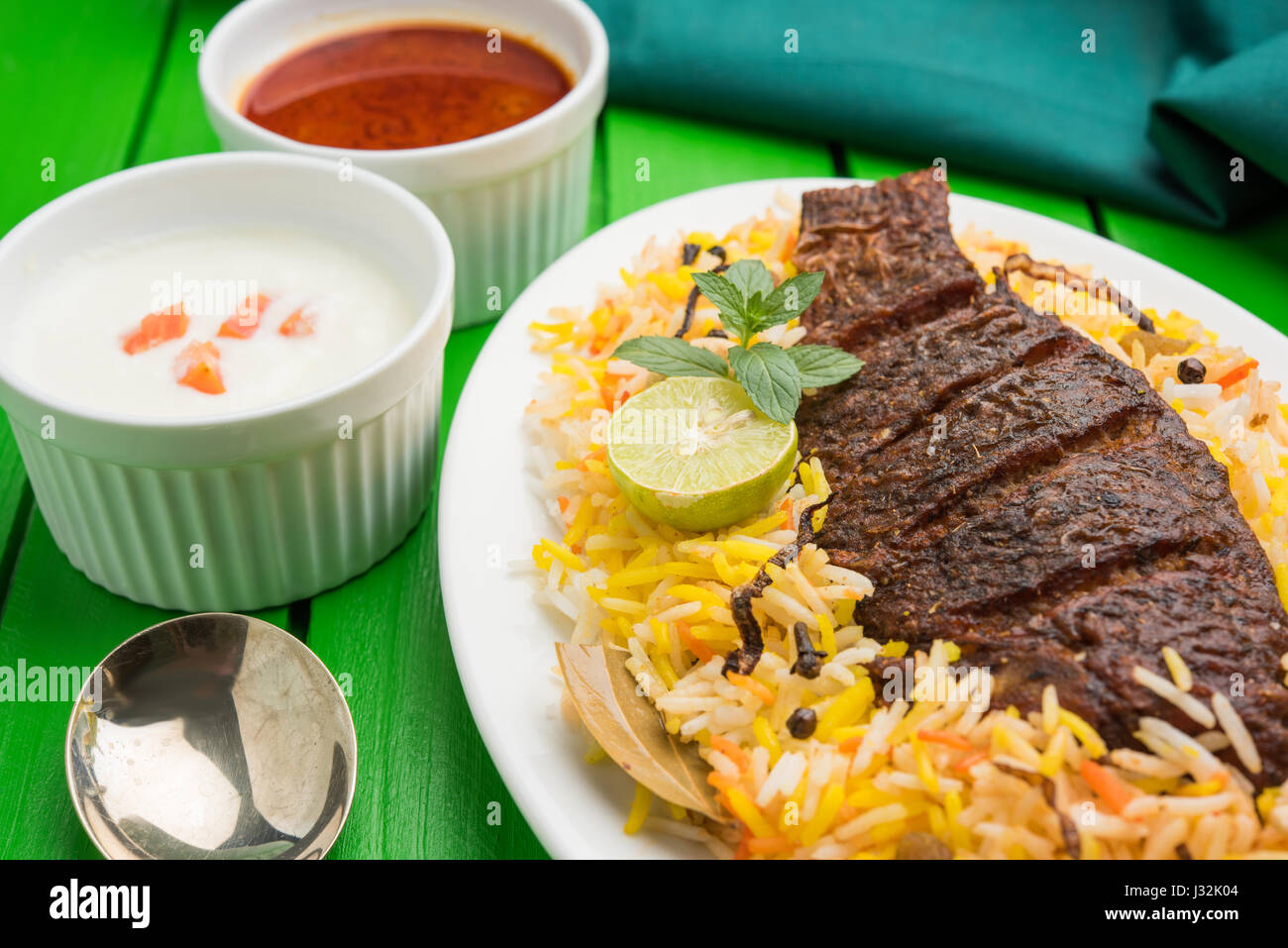 Fish Biryani or fish Rice - Popular Indian non-vegetarian recipe made ...