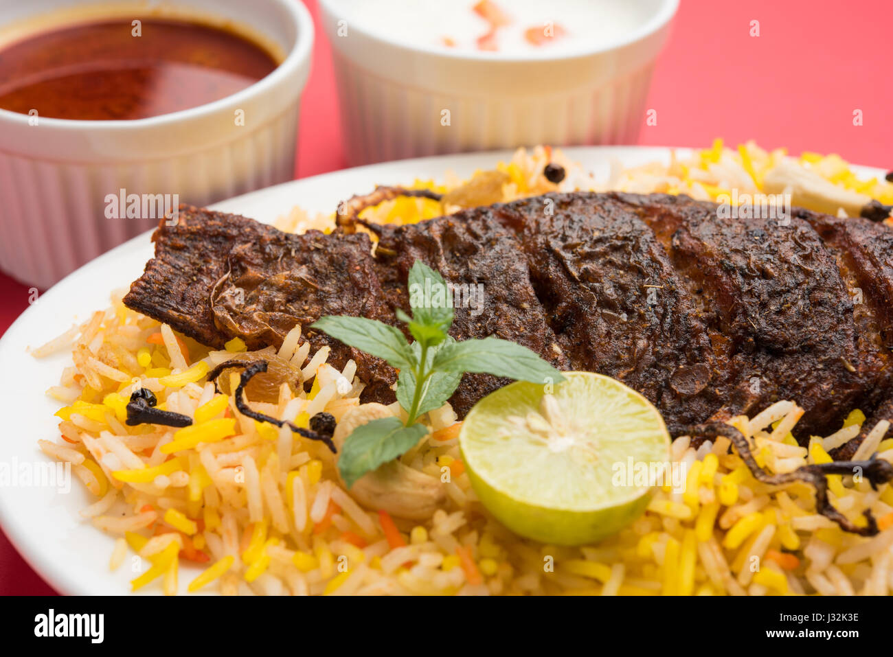 Fish Biryani or fish Rice - Popular Indian non-vegetarian recipe made ...