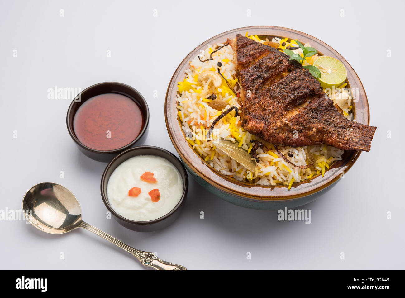 Fish Biryani or fish Rice - Popular Indian non-vegetarian recipe made ...