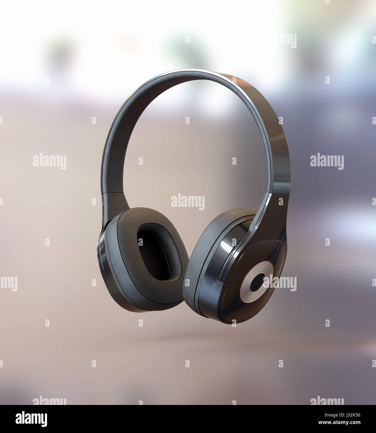 Black headphone hi-res stock photography and images - Alamy