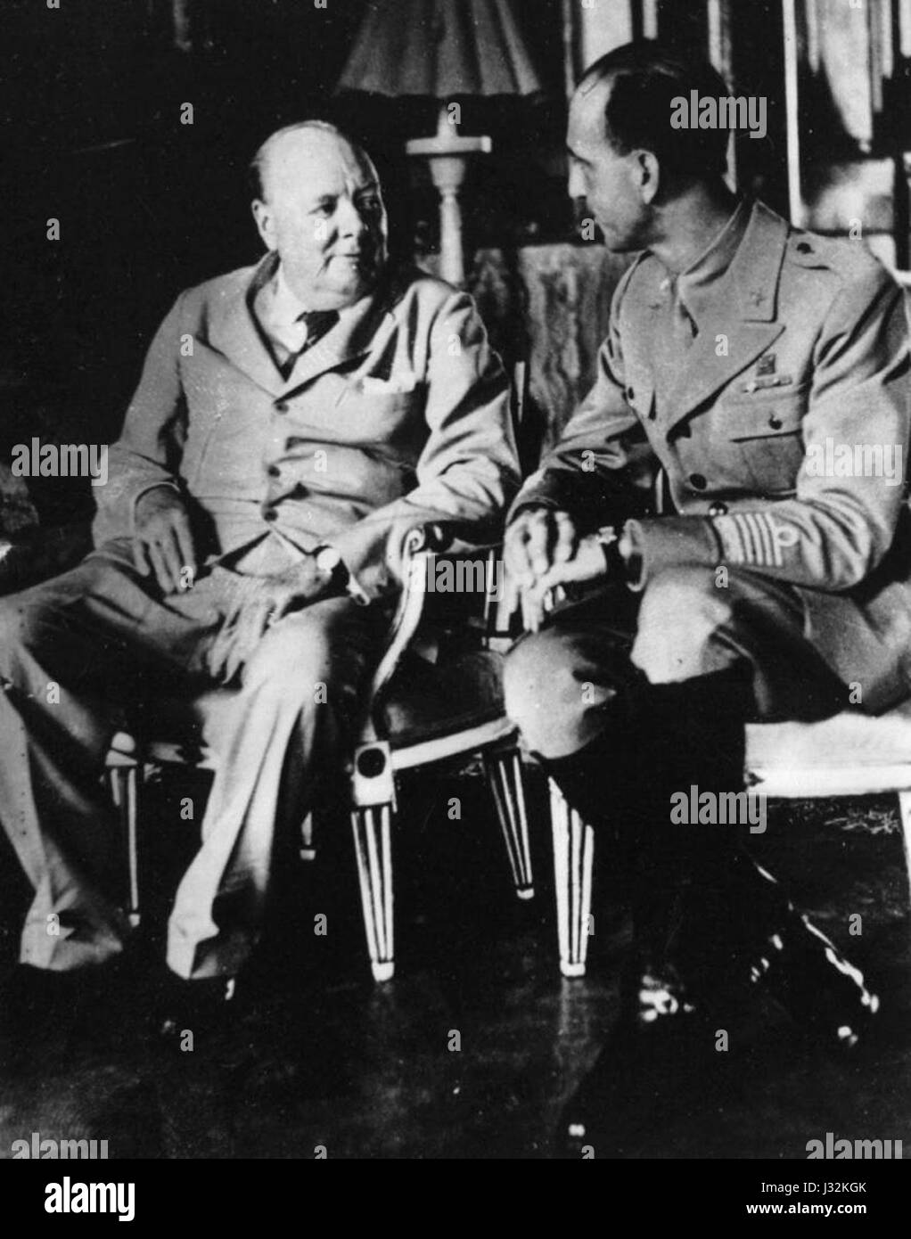 Prince Umberto and Winston Churchill Stock Photo
