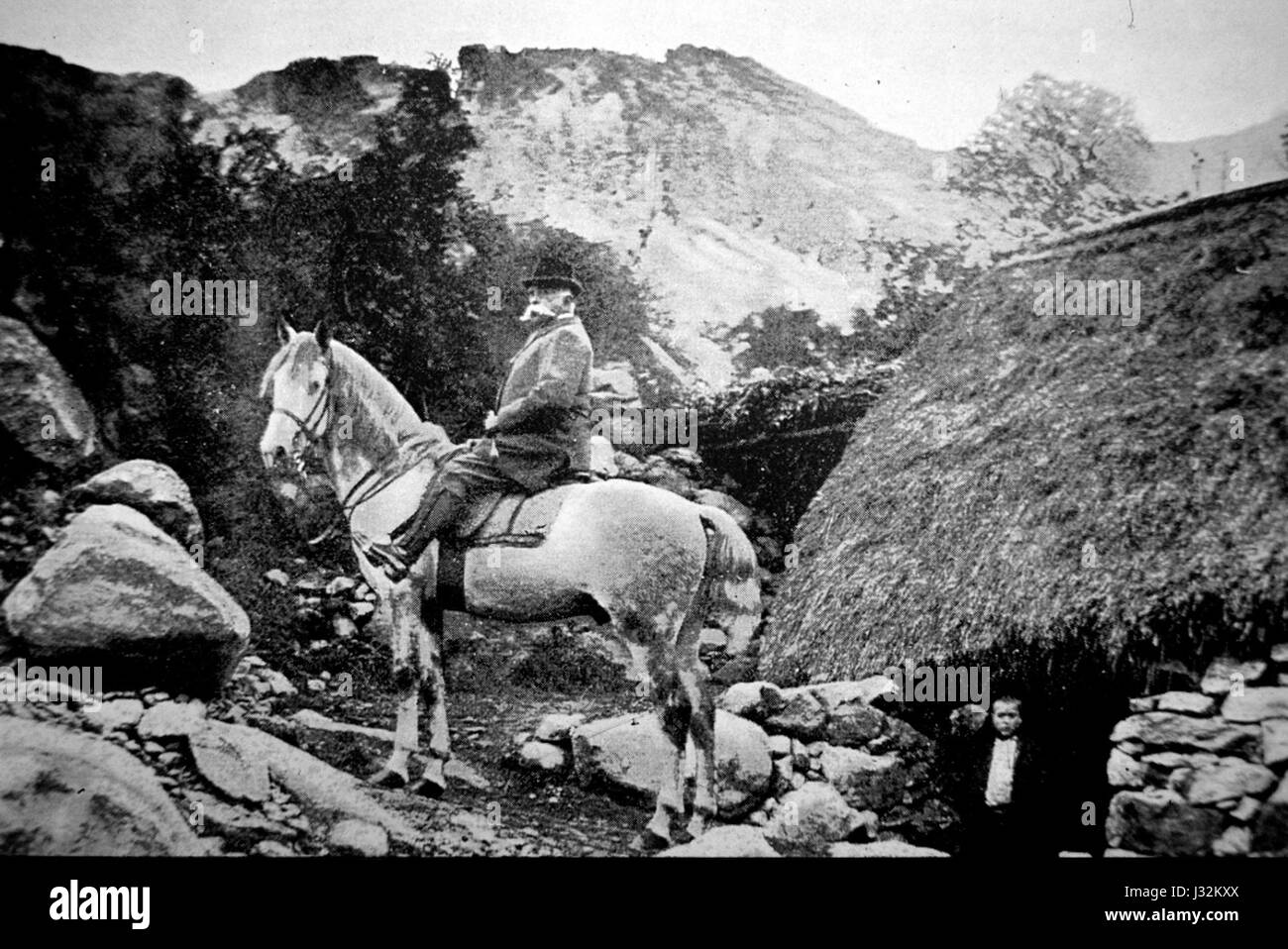 Re Umberto I a caccia in montagna Stock Photo