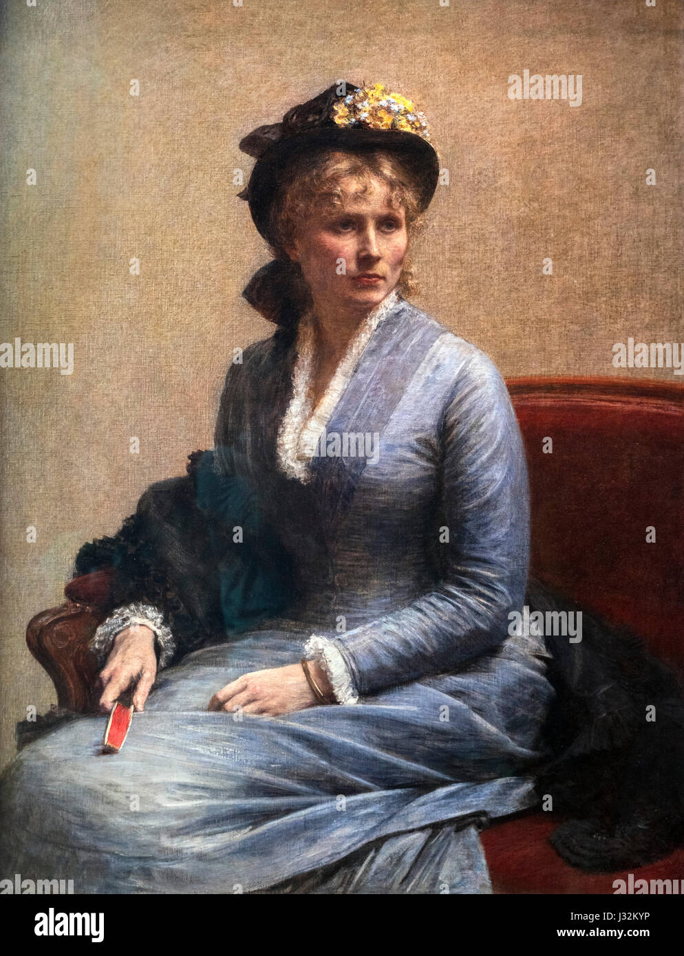 Charlotte Dubourg by Henri Fantin-Latour (1836-1904), oil on canvas, 1882. Stock Photo