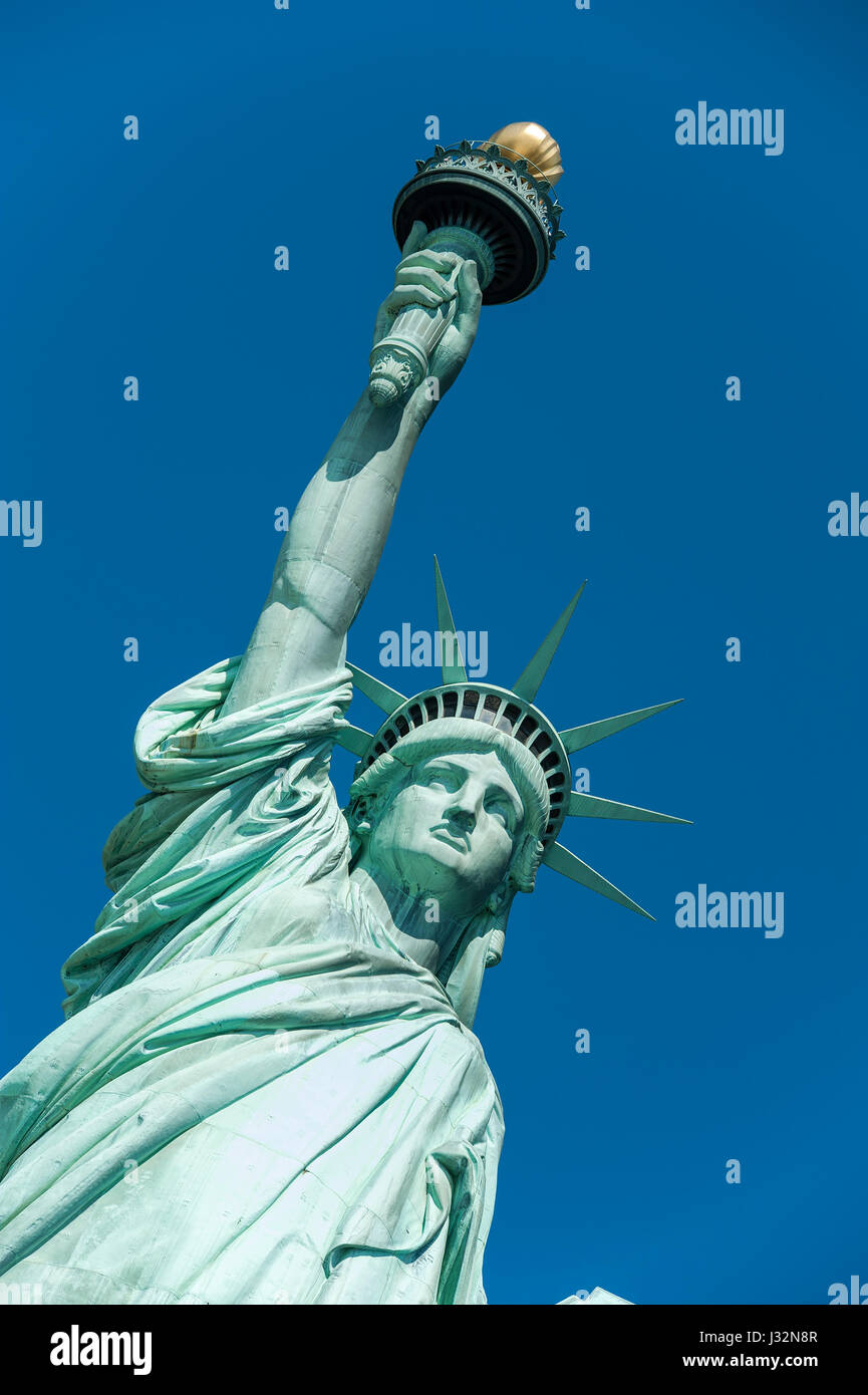 Statue of Liberty on Hudson River in NYC Stock Photo Alamy
