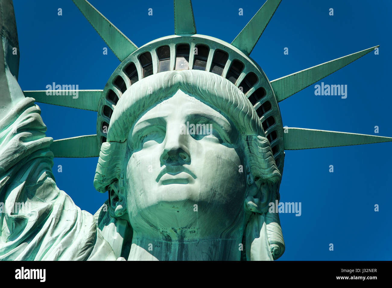 Statue of Liberty on Hudson River in NYC Stock Photo Alamy