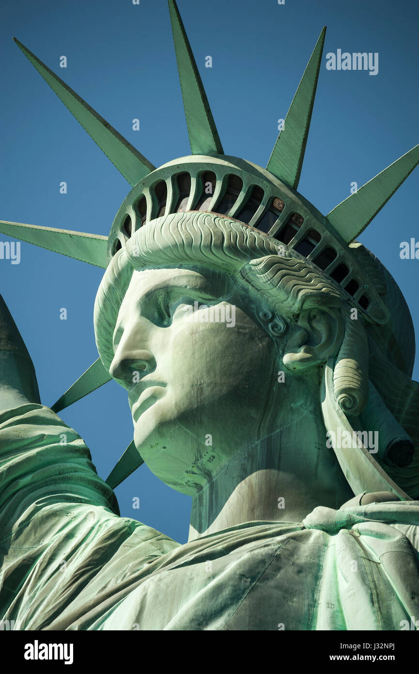 Statue of Liberty on Hudson River in NYC Stock Photo Alamy