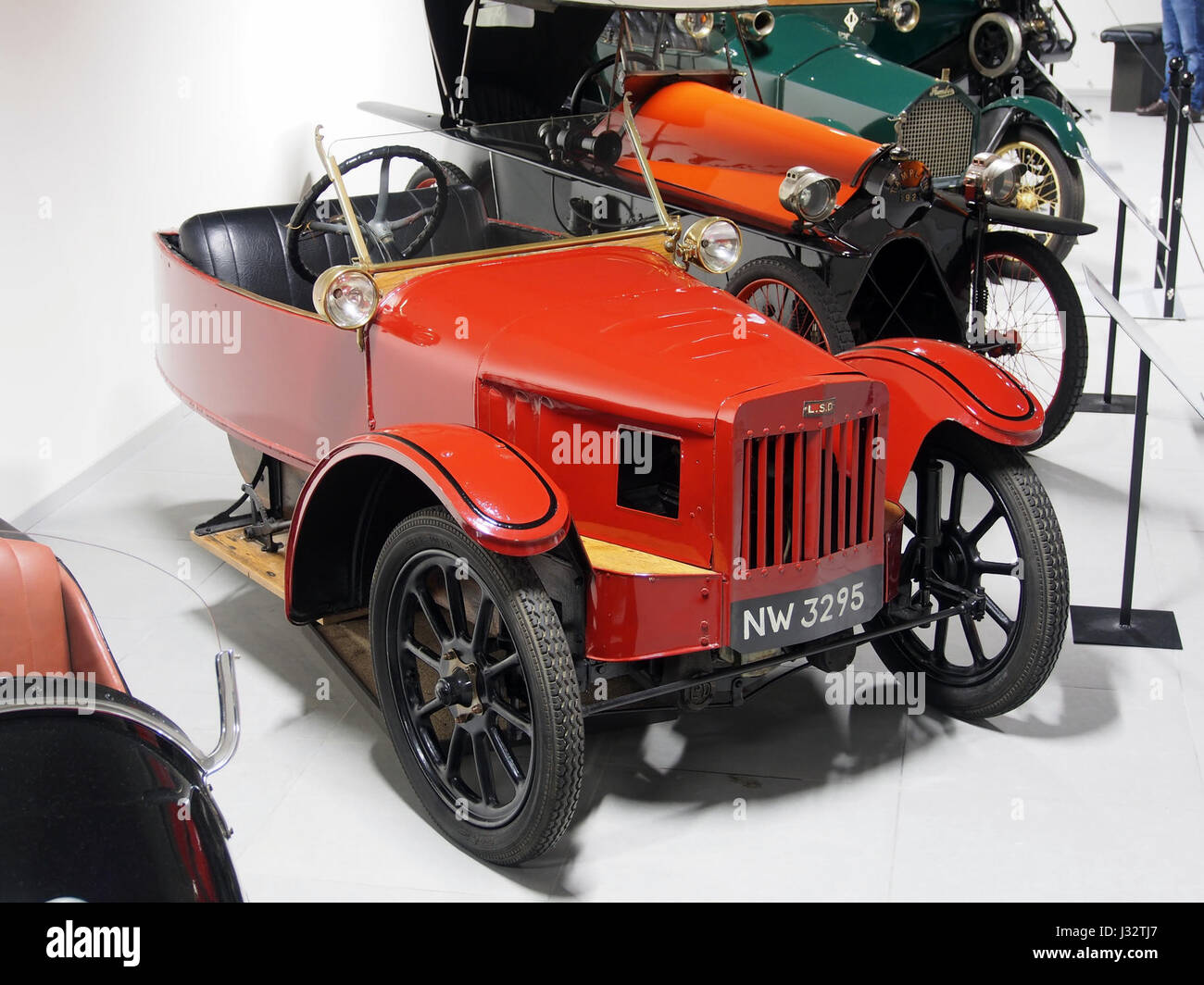 The 1923 LSD Family Model 980cc 2-cylinder is an early 20th-century motorcycle, featuring a 980cc engine and two-cylinder design, a notable example of its era’s motorbike engineering. Stock Photo