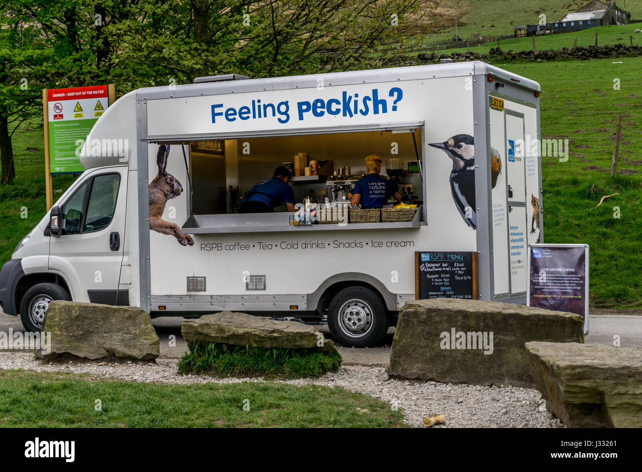 Rspb Catering Van At Dovestone Reservoir Peak District