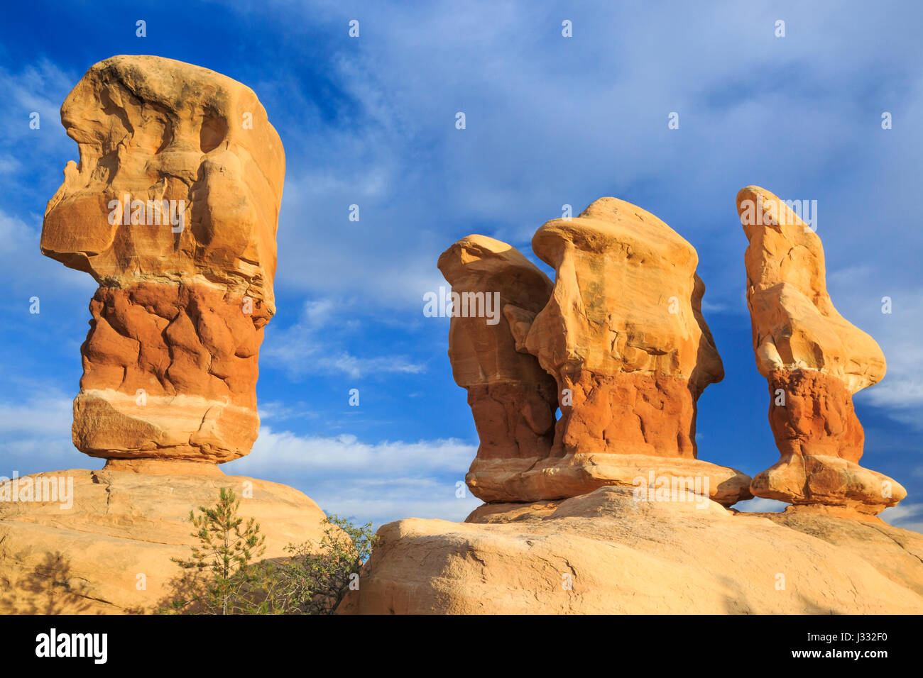 rock formations at devils garden along hole-in-the-rock road near escalante, utah Stock Photo
