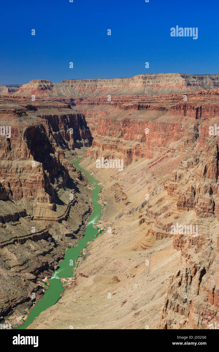 colorado river in the fishtail rapids area of grand canyon national park, arizona Stock Photo