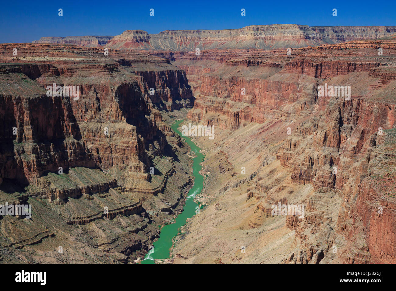 colorado river in the fishtail rapids area of grand canyon national park, arizona Stock Photo