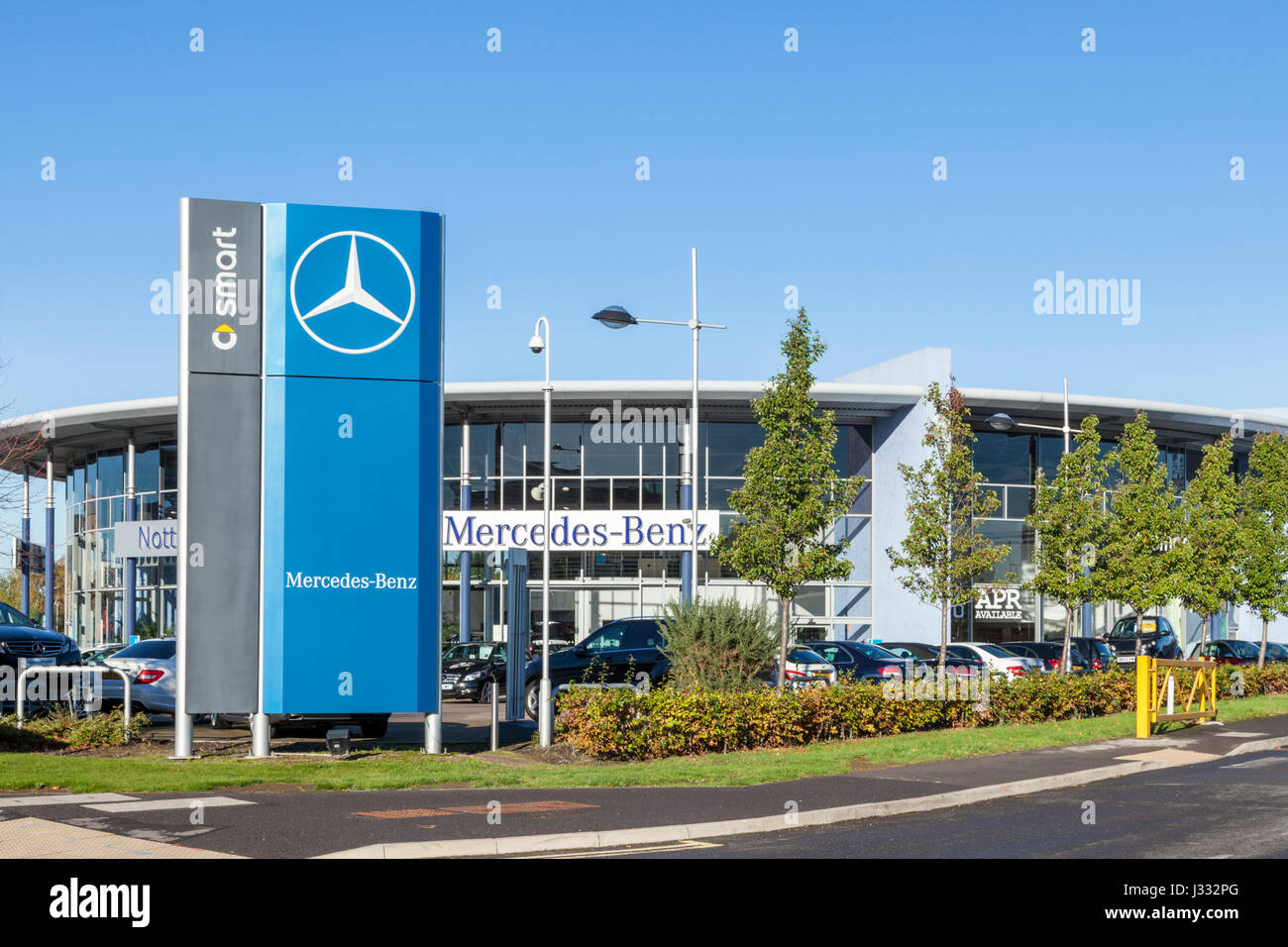 Mercedes-Benz and Smart car showroom, Nottingham, England, UK Stock Photo