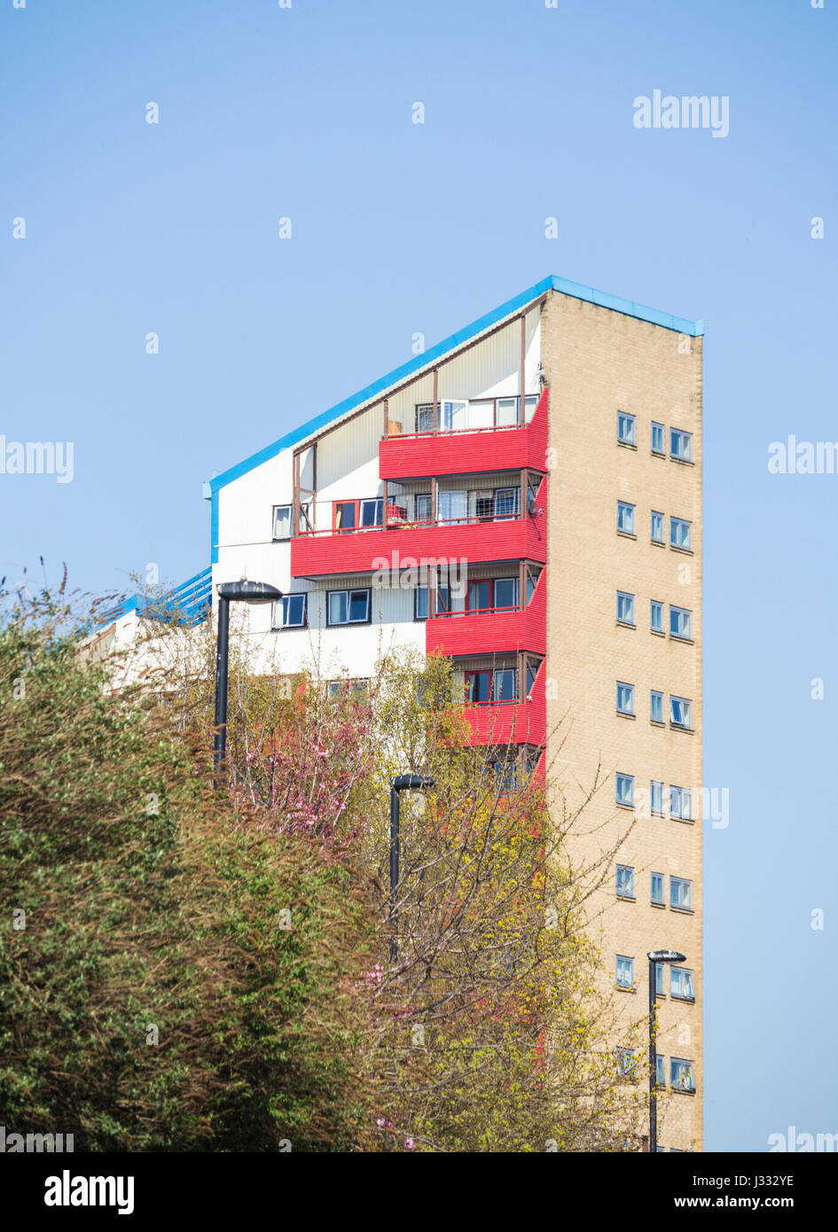 The Byker wall estate in Byker, Newcastle upon Tyne, England, UK Stock