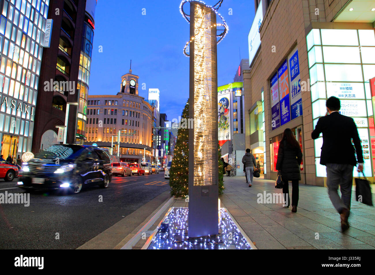 Christmas and Holiday Illumination in Ginza Tokyo Japan Stock Photo - Alamy