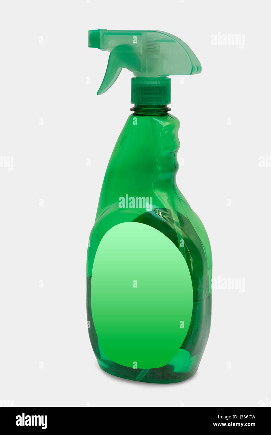 Glass Cleaning Liquid, Cleaning Liquid Bottle Isolated on White