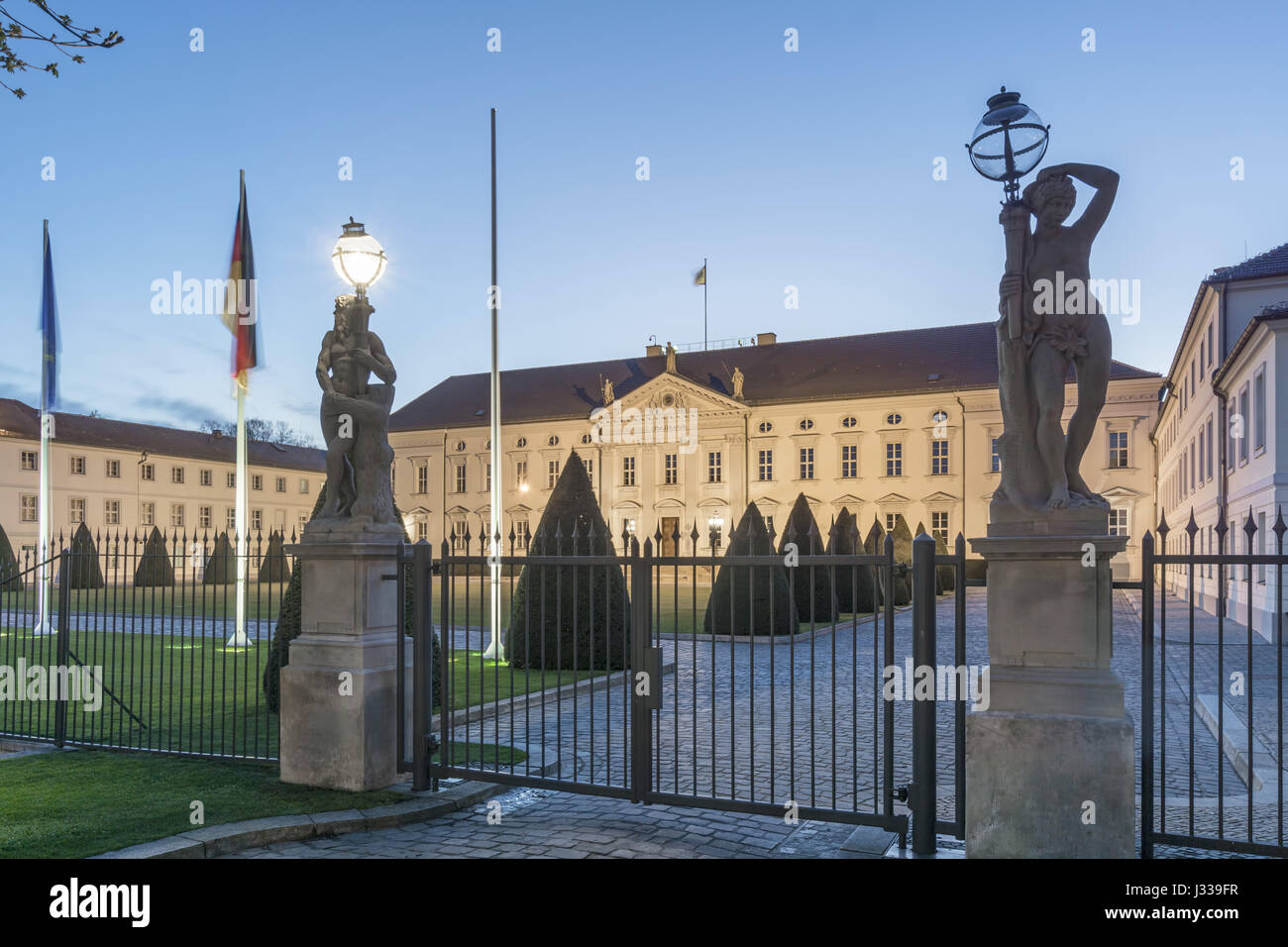 Bellevue Palace, Office of the Federal President, Tiergarten, Berlin, Germany Stock Photo