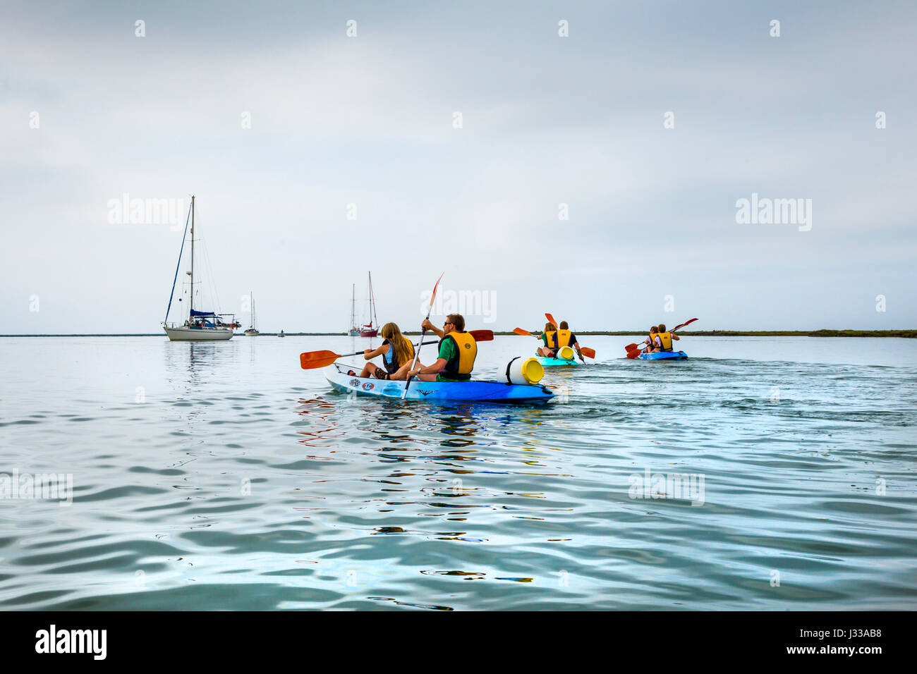 Kayak tour, Parque Natural da Ria Formosa, Faro, Algarve, Portugal