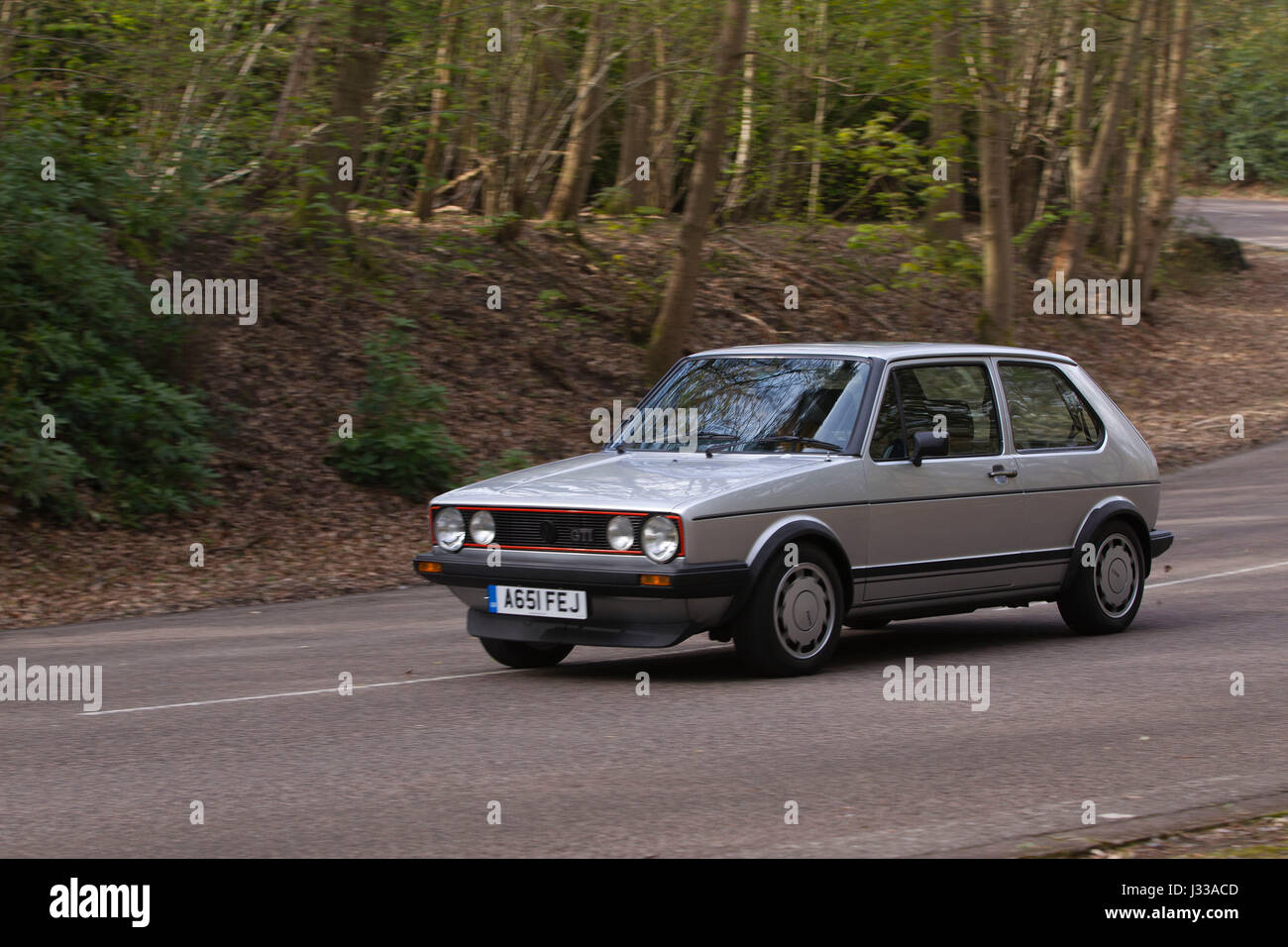 Volkswagen 1983 Golf GTi Mrk 1 being driven at Longcross Testing ...