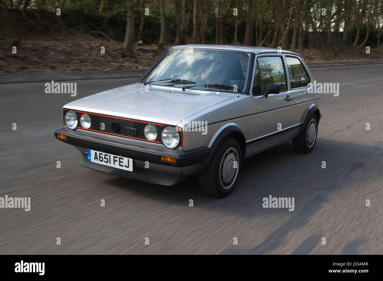 Volkswagen 1983 Golf GTi Mrk 1 being driven at Longcross Testing ...